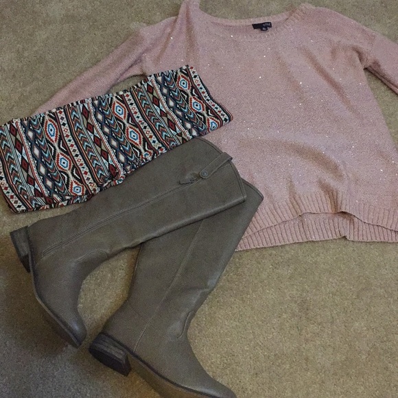 END OF YEAR SALE Mid Calf Boots Size 8 Taupe $BUNDLE AND $AVE - Picture 6 of 8